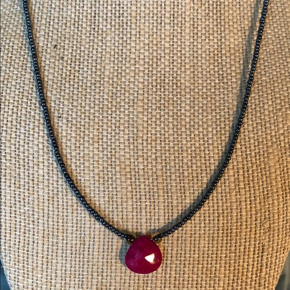 : Ruby Stone Necklace - Picture 2 of 4